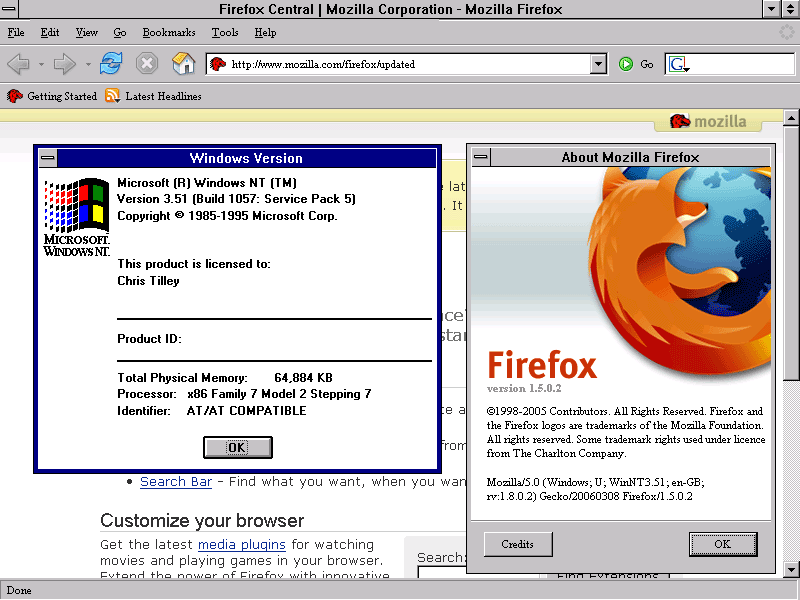 Firefox 1.5.0.2 on 3.51