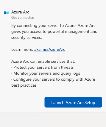 Azure Arc Tray Advert Screenshot